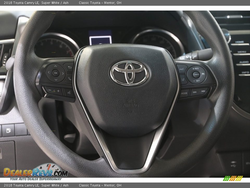 2018 Toyota Camry LE Super White / Ash Photo #7