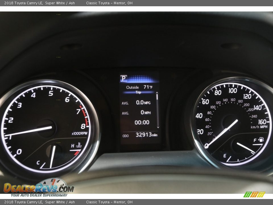 2018 Toyota Camry LE Super White / Ash Photo #8