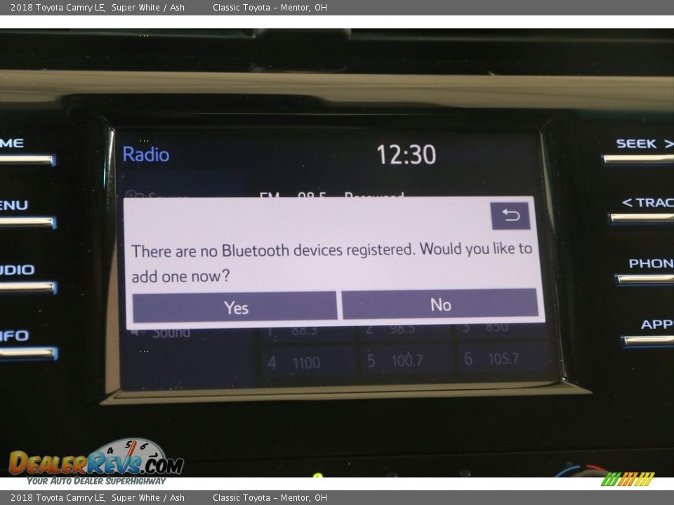 2018 Toyota Camry LE Super White / Ash Photo #11