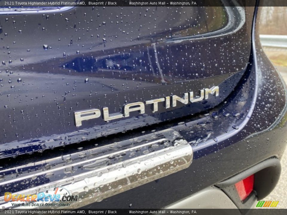 2021 Toyota Highlander Hybrid Platinum AWD Blueprint / Black Photo #28