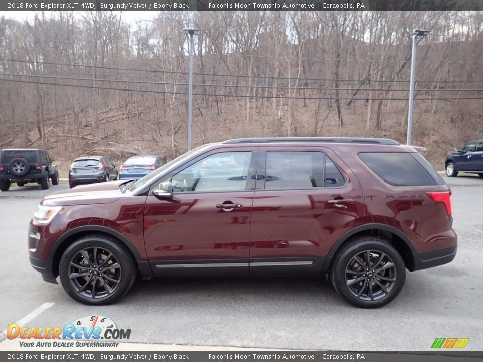 2018 Ford Explorer XLT 4WD Burgundy Velvet / Ebony Black Photo #6