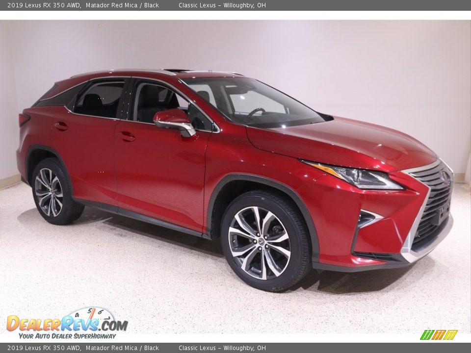 2019 Lexus RX 350 AWD Matador Red Mica / Black Photo #1