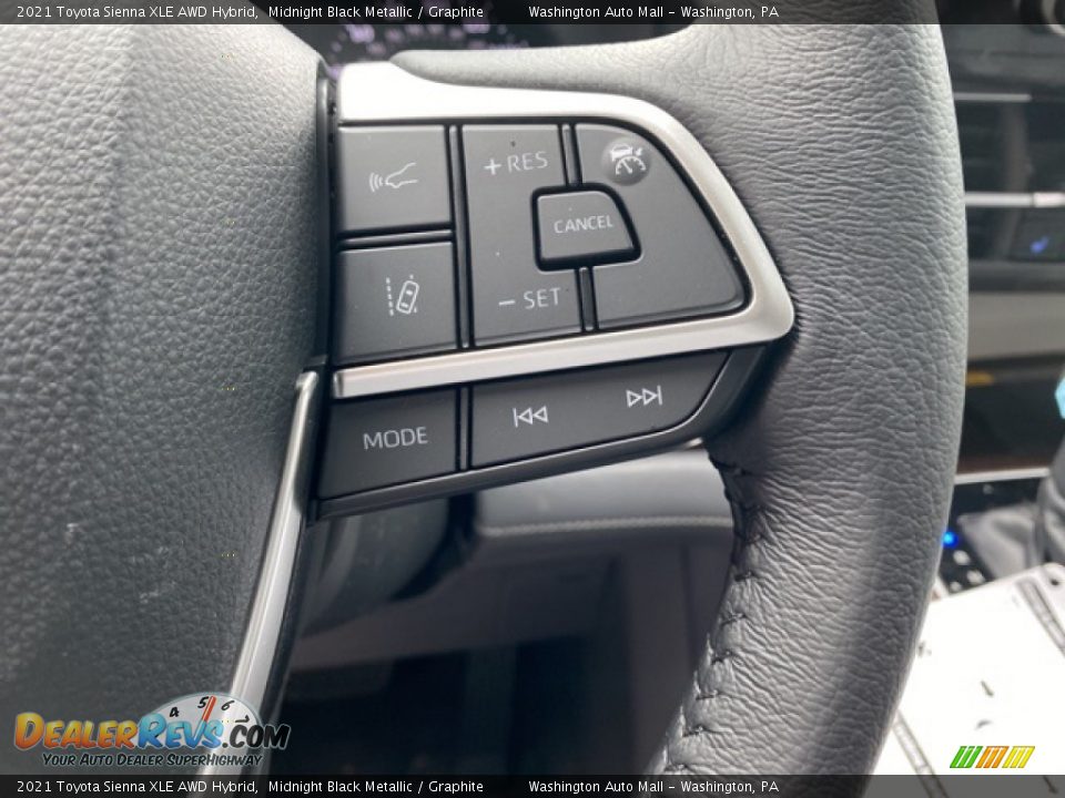 2021 Toyota Sienna XLE AWD Hybrid Midnight Black Metallic / Graphite Photo #7