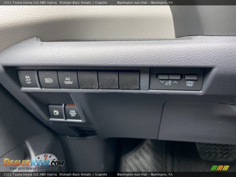 2021 Toyota Sienna XLE AWD Hybrid Midnight Black Metallic / Graphite Photo #23