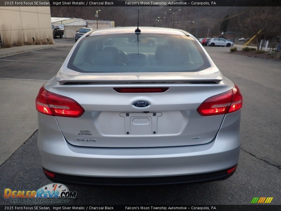 2015 Ford Focus SE Sedan Ingot Silver Metallic / Charcoal Black Photo #3