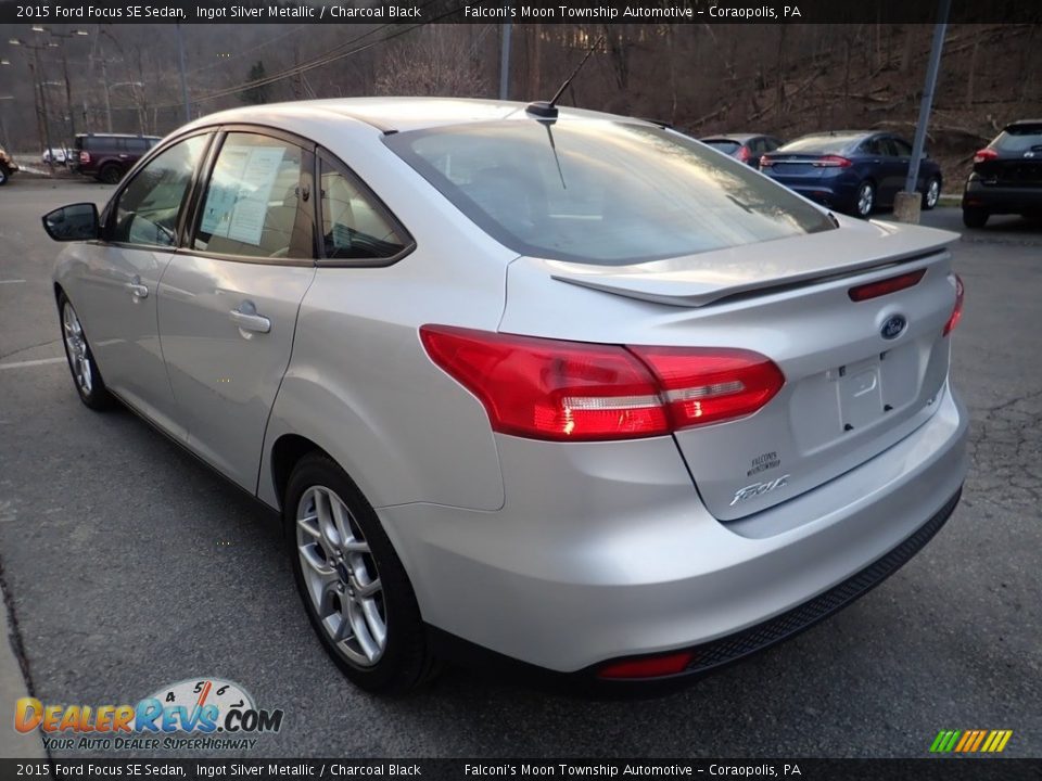 2015 Ford Focus SE Sedan Ingot Silver Metallic / Charcoal Black Photo #5