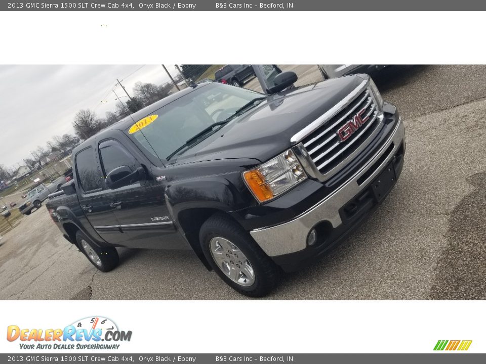 2013 GMC Sierra 1500 SLT Crew Cab 4x4 Onyx Black / Ebony Photo #25