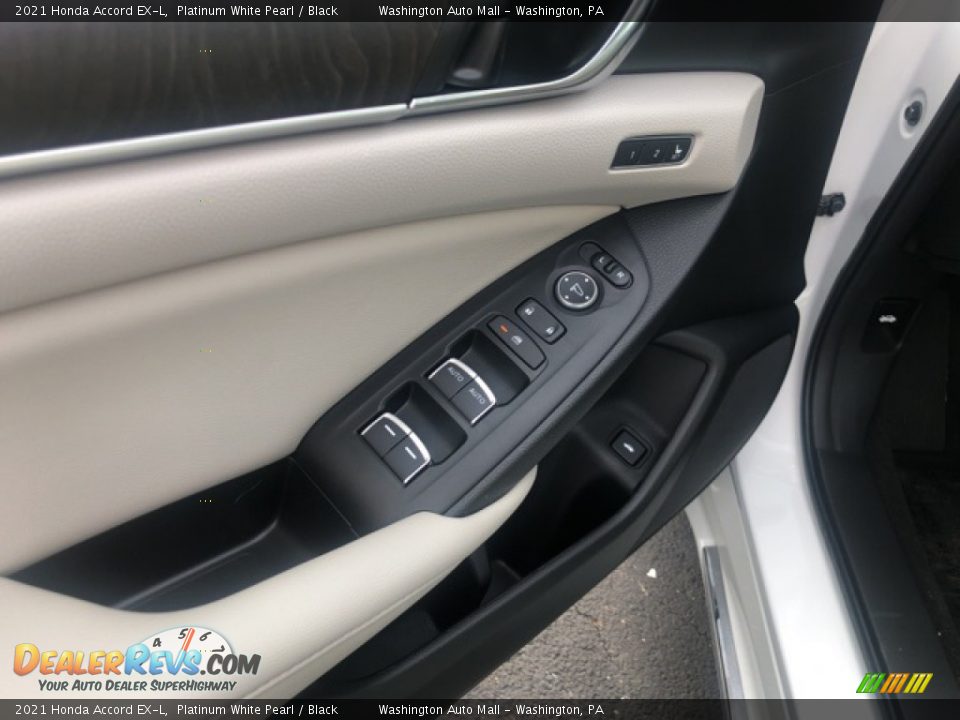 2021 Honda Accord EX-L Platinum White Pearl / Black Photo #8