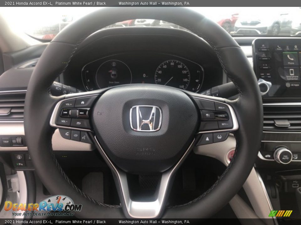 2021 Honda Accord EX-L Platinum White Pearl / Black Photo #10