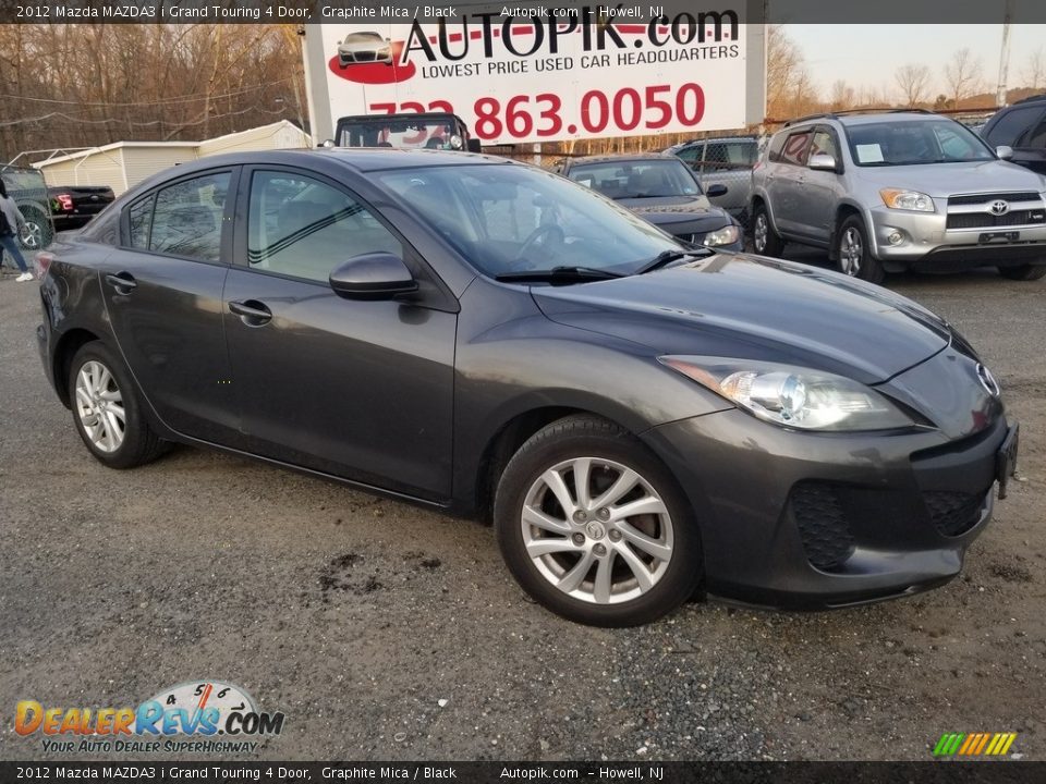 2012 Mazda MAZDA3 i Grand Touring 4 Door Graphite Mica / Black Photo #1