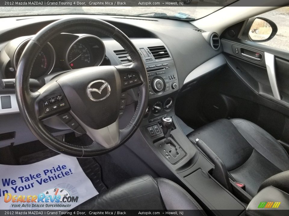 2012 Mazda MAZDA3 i Grand Touring 4 Door Graphite Mica / Black Photo #14