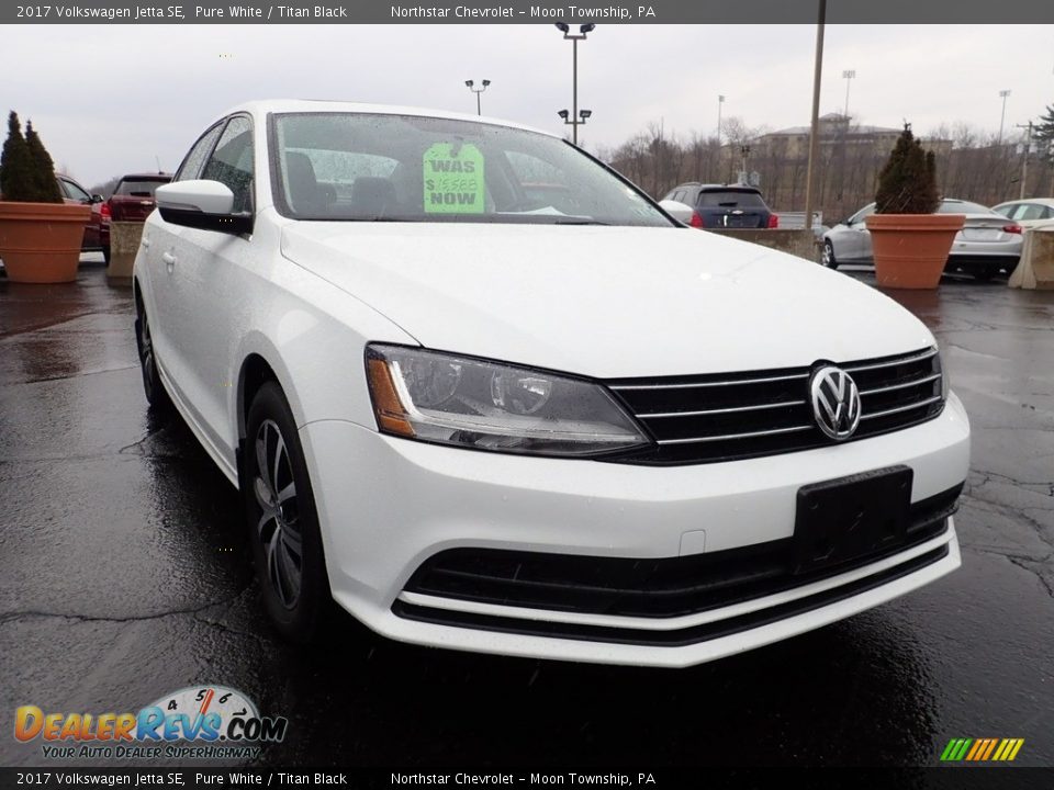 2017 Volkswagen Jetta SE Pure White / Titan Black Photo #12