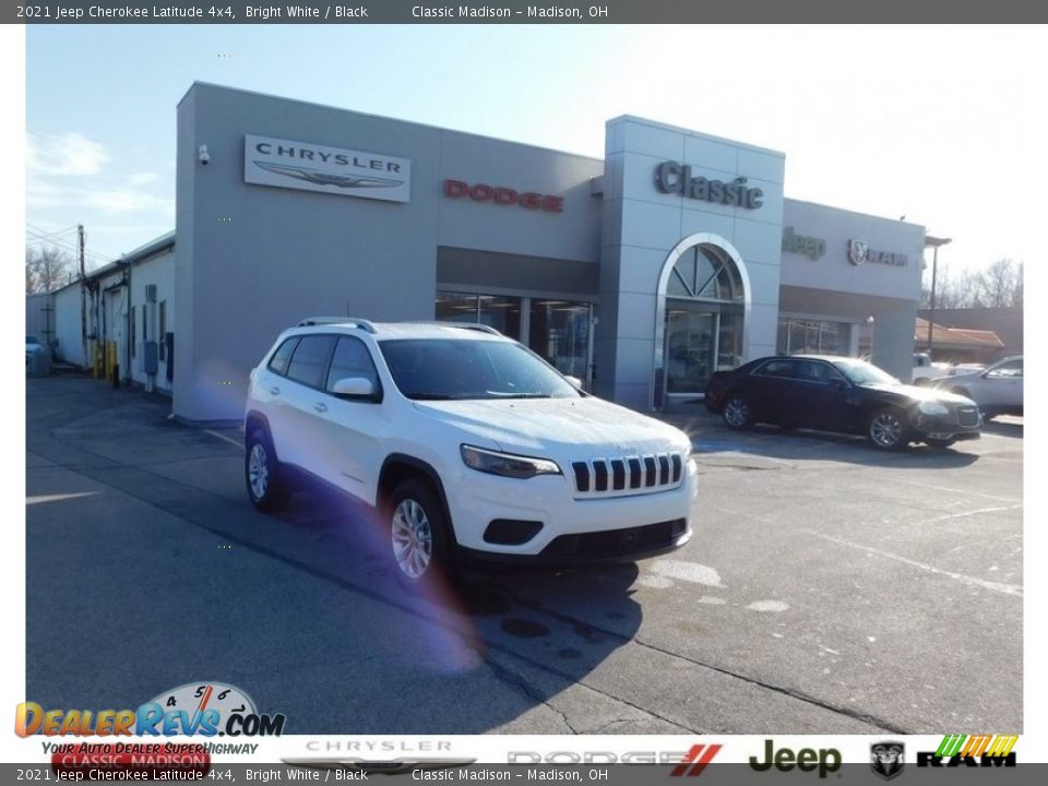 2021 Jeep Cherokee Latitude 4x4 Bright White / Black Photo #1