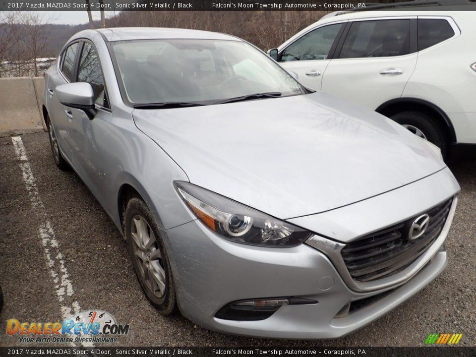 2017 Mazda MAZDA3 Sport 4 Door Sonic Silver Metallic / Black Photo #4