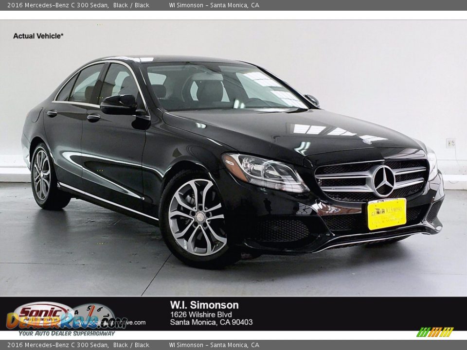 2016 Mercedes-Benz C 300 Sedan Black / Black Photo #1
