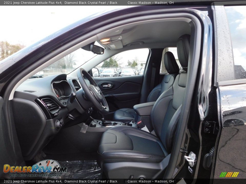 2021 Jeep Cherokee Latitude Plus 4x4 Diamond Black Crystal Pearl / Black Photo #2