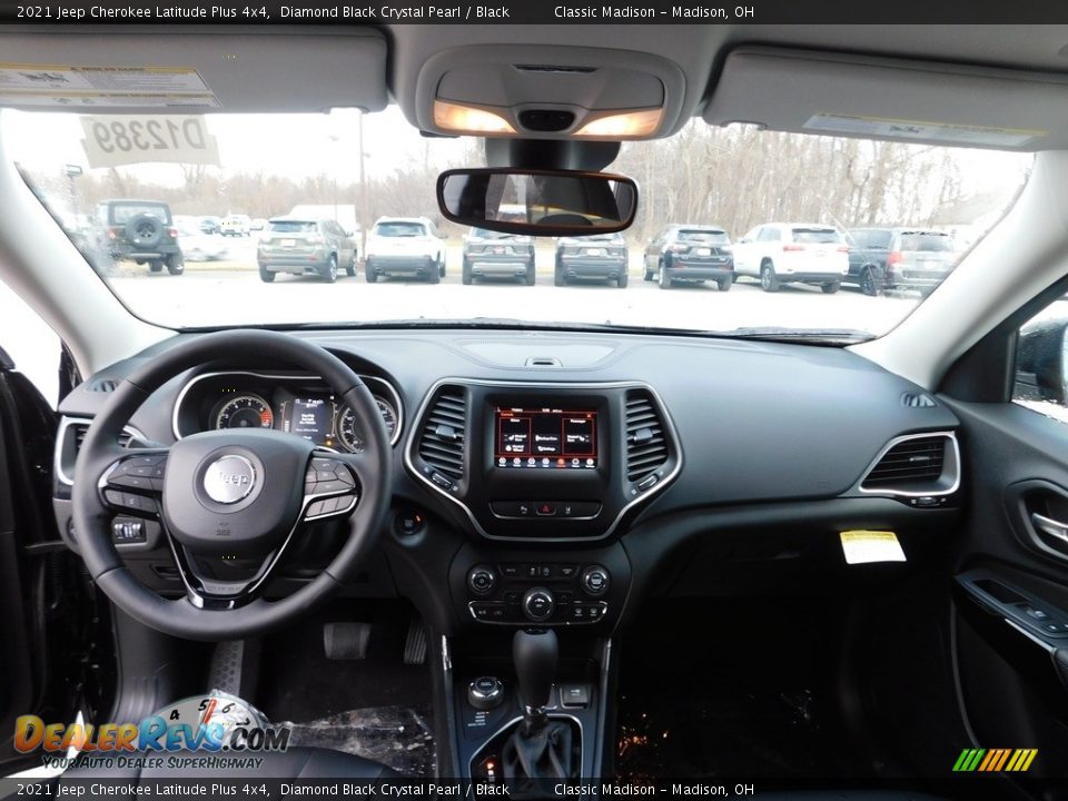 2021 Jeep Cherokee Latitude Plus 4x4 Diamond Black Crystal Pearl / Black Photo #4