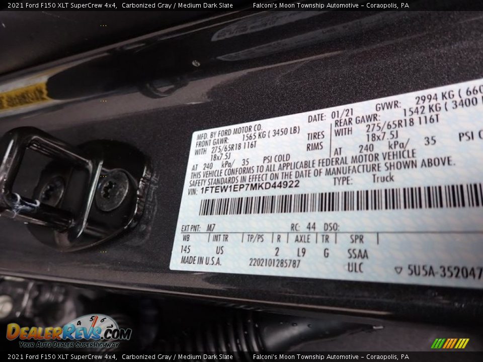 2021 Ford F150 XLT SuperCrew 4x4 Carbonized Gray / Medium Dark Slate Photo #12