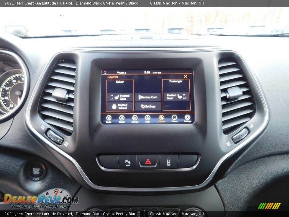 2021 Jeep Cherokee Latitude Plus 4x4 Diamond Black Crystal Pearl / Black Photo #6