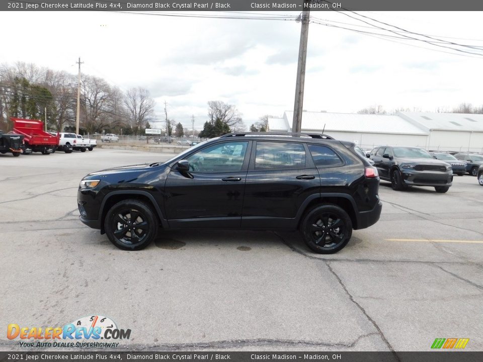 2021 Jeep Cherokee Latitude Plus 4x4 Diamond Black Crystal Pearl / Black Photo #9