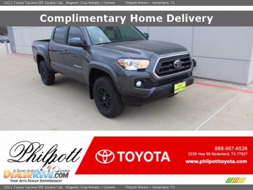 2021 Toyota Tacoma SR5 Double Cab Magnetic Gray Metallic / Cement Photo #1