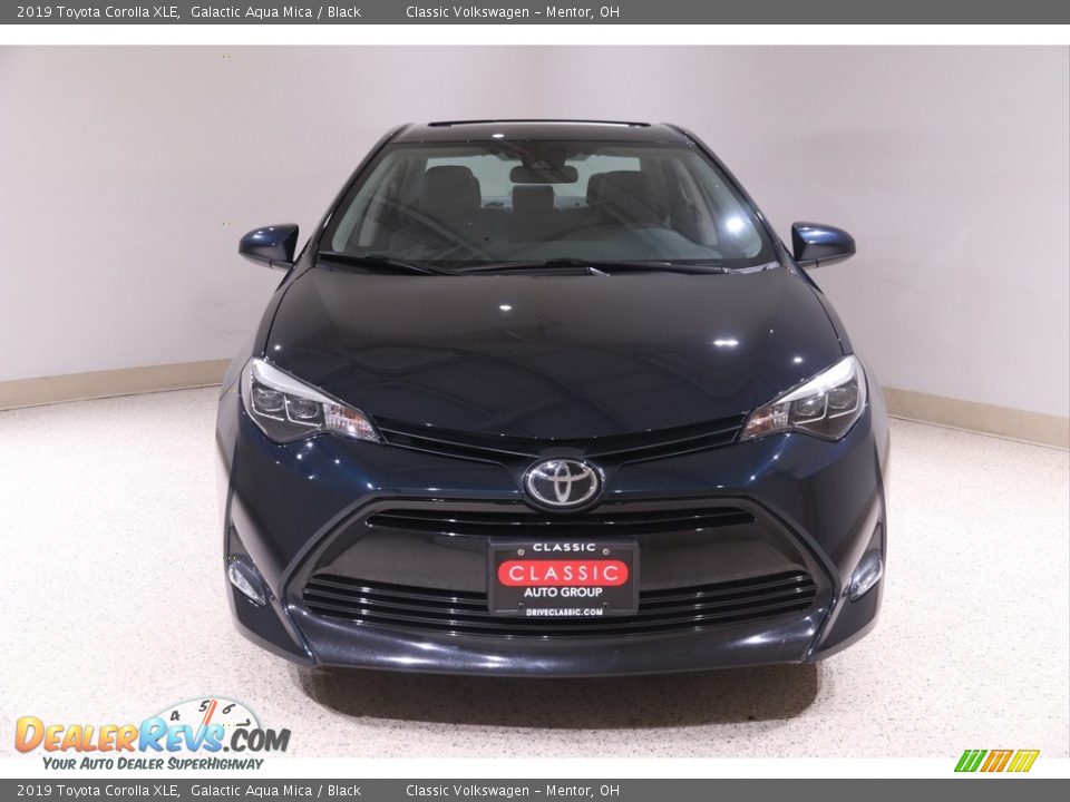 2019 Toyota Corolla XLE Galactic Aqua Mica / Black Photo #2