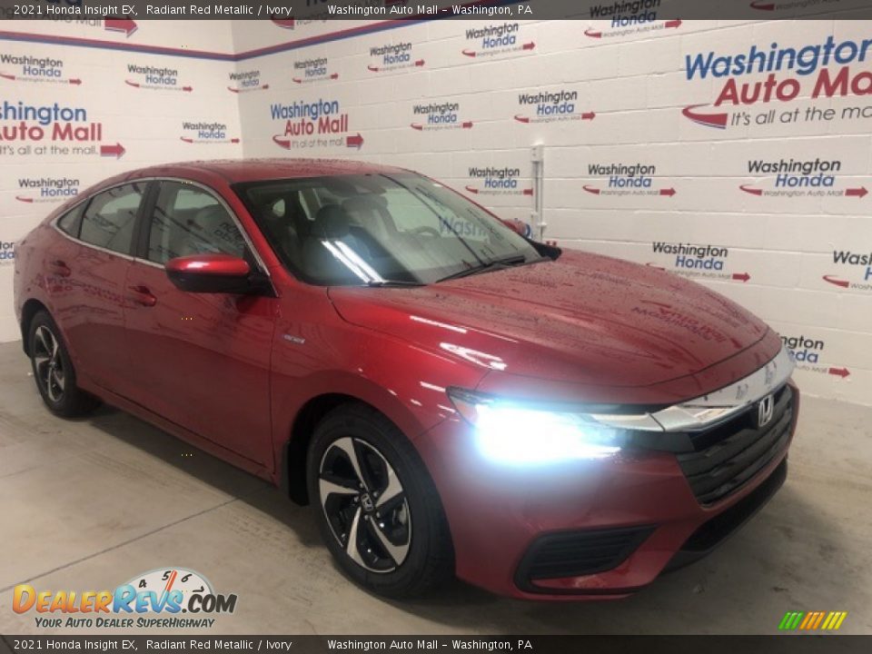 2021 Honda Insight EX Radiant Red Metallic / Ivory Photo #2