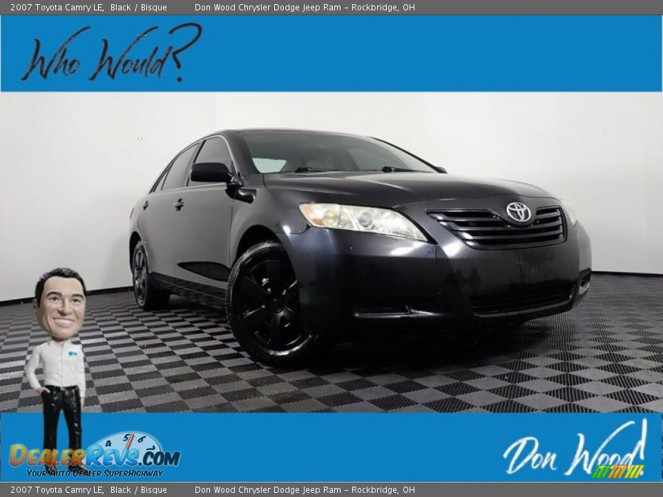 2007 Toyota Camry LE Black / Bisque Photo #1