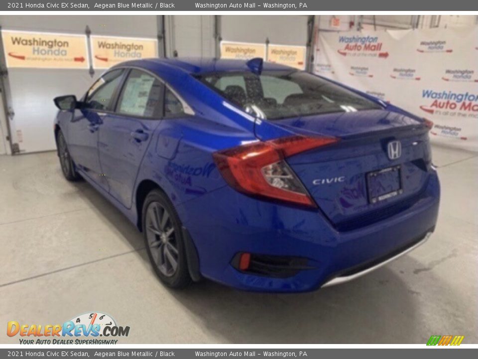 2021 Honda Civic EX Sedan Aegean Blue Metallic / Black Photo #2