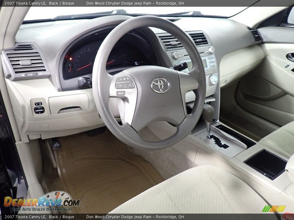 2007 Toyota Camry LE Black / Bisque Photo #21