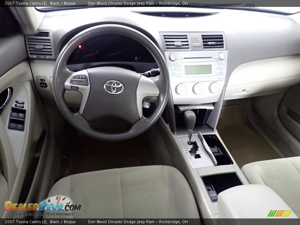 2007 Toyota Camry LE Black / Bisque Photo #25
