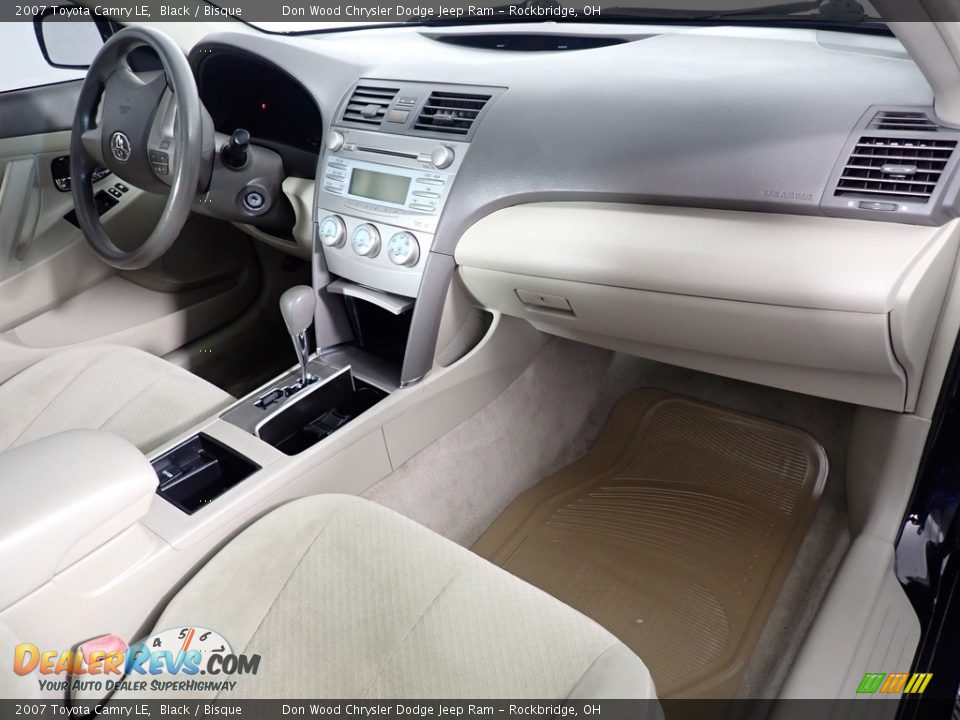 2007 Toyota Camry LE Black / Bisque Photo #30