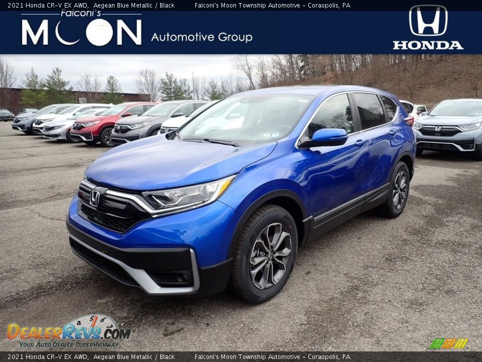 2021 Honda CR-V EX AWD Aegean Blue Metallic / Black Photo #1