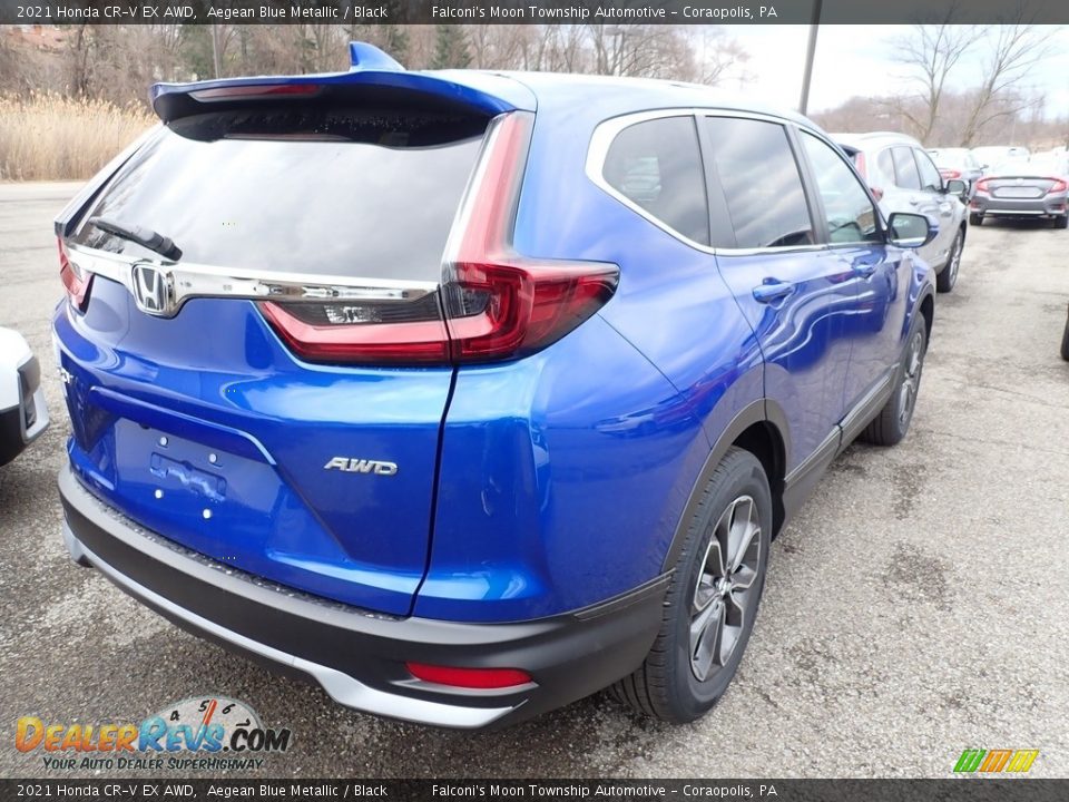 2021 Honda CR-V EX AWD Aegean Blue Metallic / Black Photo #4