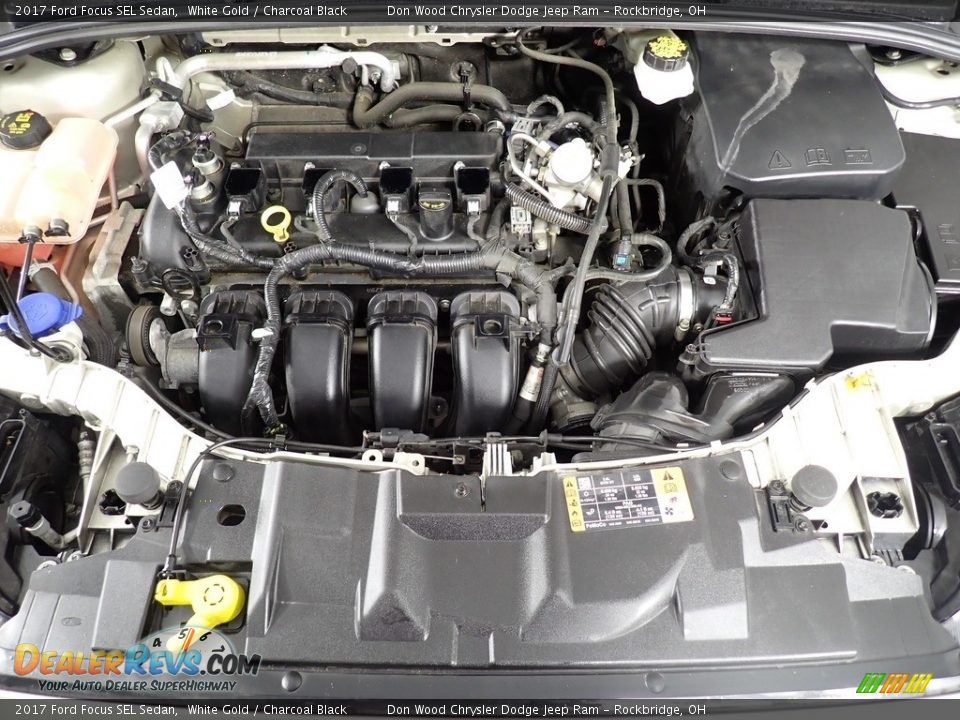 2017 Ford Focus SEL Sedan White Gold / Charcoal Black Photo #9