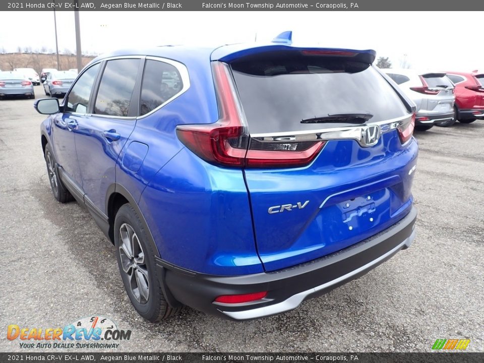 2021 Honda CR-V EX-L AWD Aegean Blue Metallic / Black Photo #2