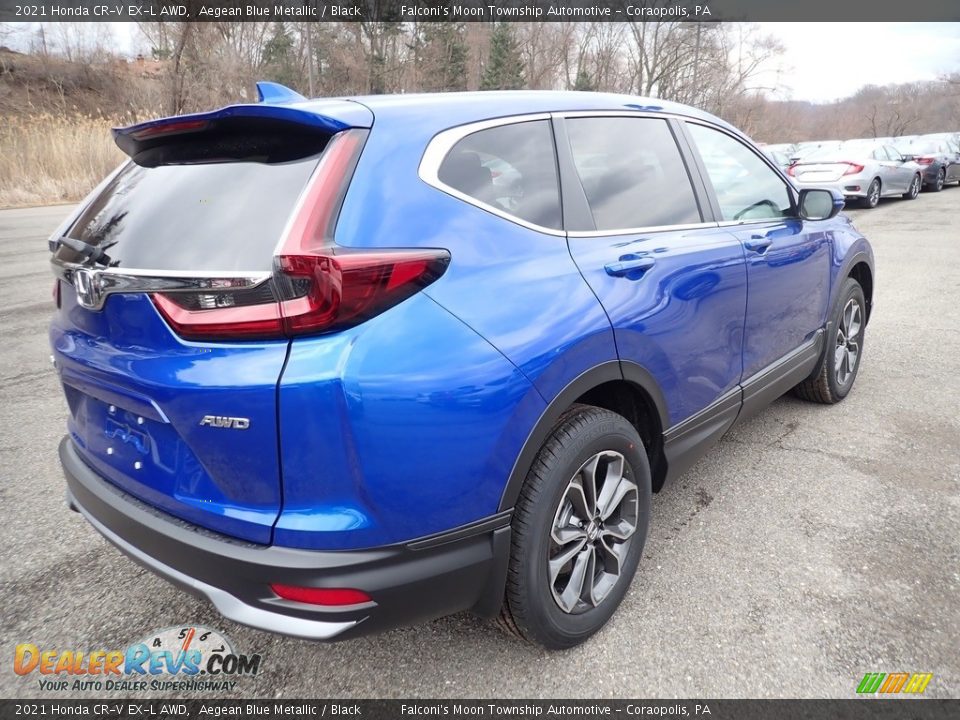 2021 Honda CR-V EX-L AWD Aegean Blue Metallic / Black Photo #4