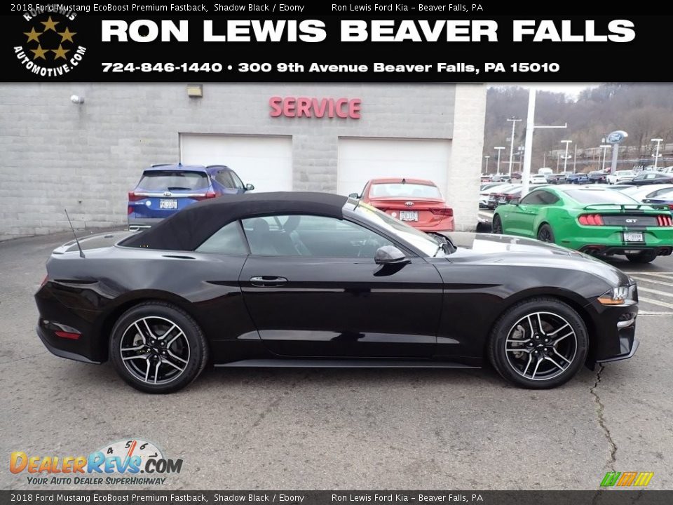 2018 Ford Mustang EcoBoost Premium Fastback Shadow Black / Ebony Photo #1