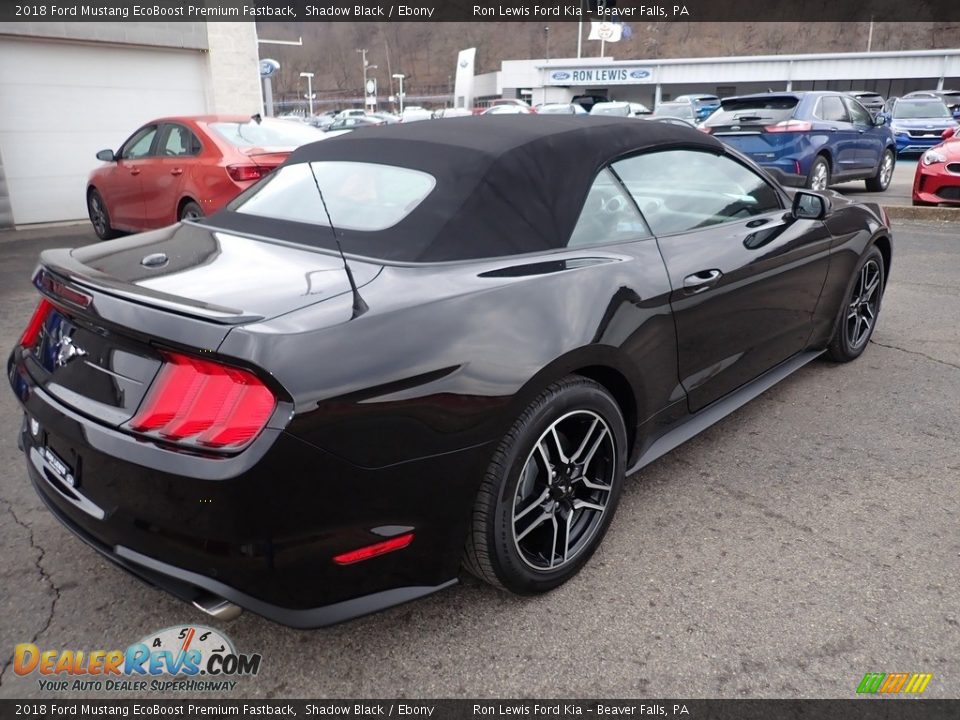 2018 Ford Mustang EcoBoost Premium Fastback Shadow Black / Ebony Photo #2