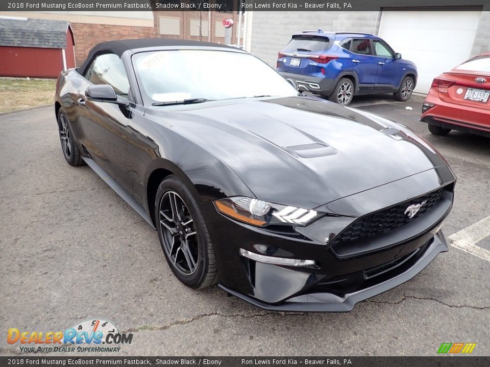 2018 Ford Mustang EcoBoost Premium Fastback Shadow Black / Ebony Photo #3