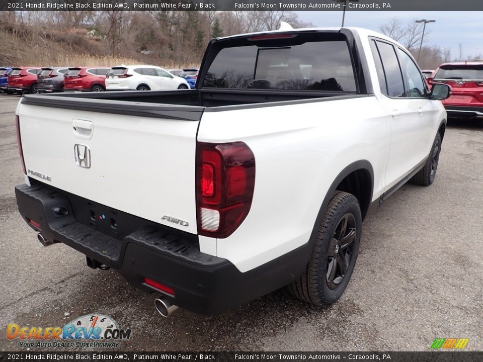 2021 Honda Ridgeline Black Edition AWD Platinum White Pearl / Black Photo #4