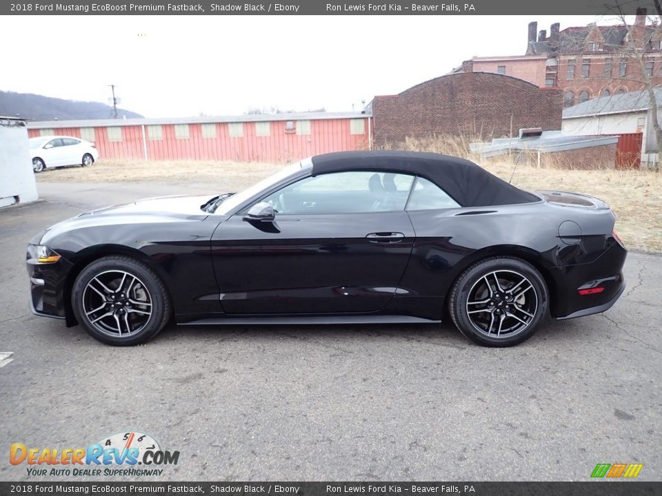 2018 Ford Mustang EcoBoost Premium Fastback Shadow Black / Ebony Photo #6