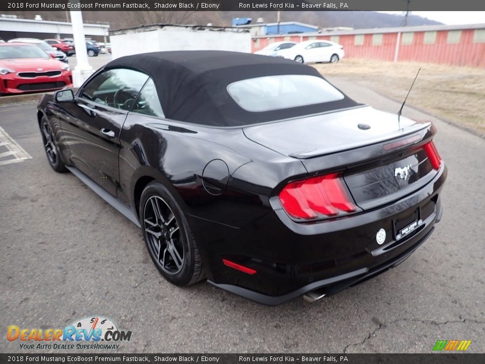 2018 Ford Mustang EcoBoost Premium Fastback Shadow Black / Ebony Photo #7