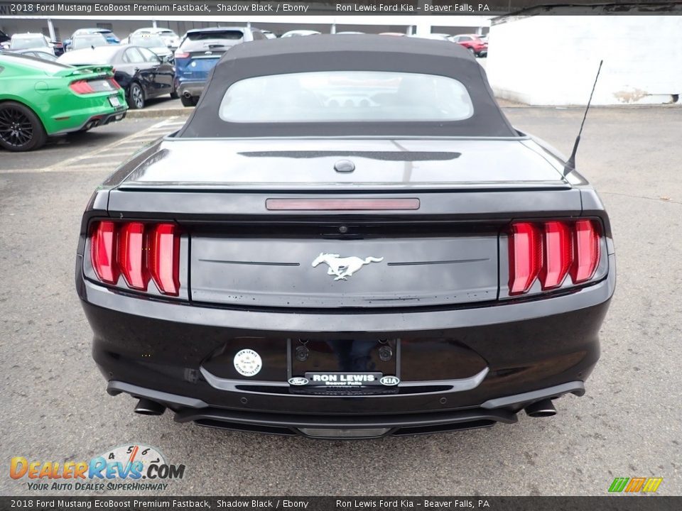 2018 Ford Mustang EcoBoost Premium Fastback Shadow Black / Ebony Photo #8