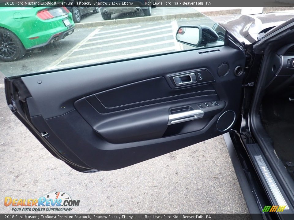 2018 Ford Mustang EcoBoost Premium Fastback Shadow Black / Ebony Photo #13