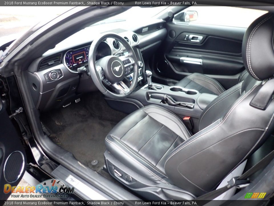 2018 Ford Mustang EcoBoost Premium Fastback Shadow Black / Ebony Photo #14