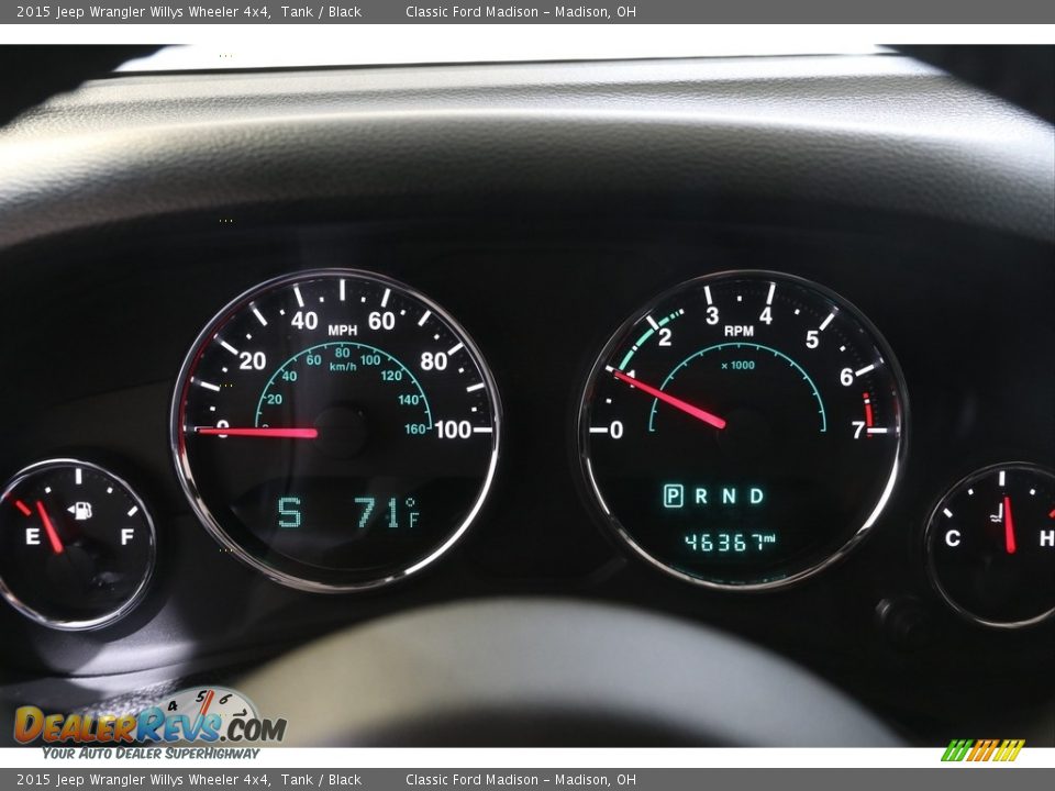 2015 Jeep Wrangler Willys Wheeler 4x4 Tank / Black Photo #8