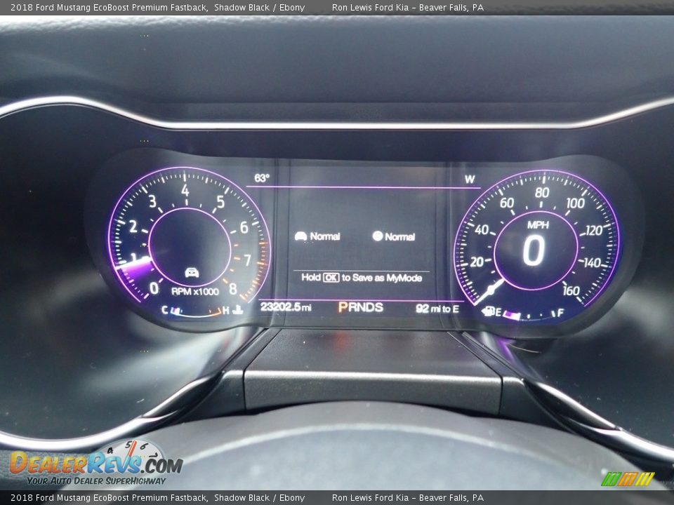 2018 Ford Mustang EcoBoost Premium Fastback Shadow Black / Ebony Photo #16