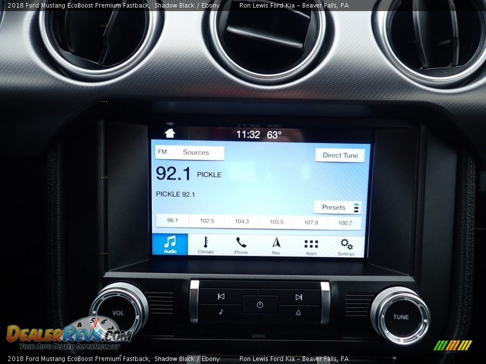 2018 Ford Mustang EcoBoost Premium Fastback Shadow Black / Ebony Photo #17