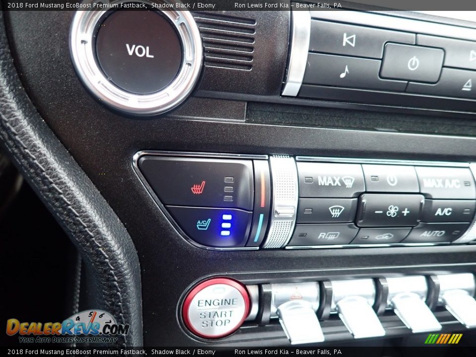 2018 Ford Mustang EcoBoost Premium Fastback Shadow Black / Ebony Photo #20